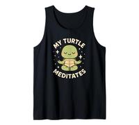 Tema de Reptil para Mascotas My Turtle Meditates Camiseta sin Mangas