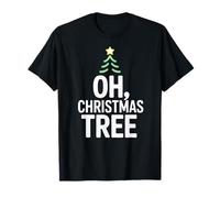 Tema de villancicos navideños Oh Christmas Tree Star Snow Camiseta
