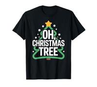 Tema de villancicos navideños Oh Christmas Tree Star Snow Camiseta