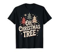 Tema de villancicos navideños Oh Christmas Tree Star Snow Camiseta