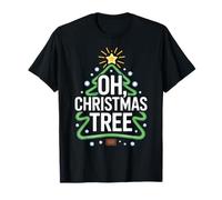 Tema de villancicos navideños Oh Christmas Tree Star Snow Camiseta