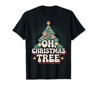 Tema de villancicos navideños Oh Christmas Tree Star Snow Camiseta