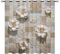 Tema DináMico del Caballo Blanco Infantil Cortinas Opacas Aislantes 2 Paneles 91.5An x 214Al cm BLU Suave Poliéster Cortina con Ojales para Salon Dormitorio Oficina Hotel Decorativa