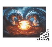Tema Dragón Mítico 1000 Piezas Puzzle de Papel para Adultos Ejercicio Cerebral Puzzle dragón mágico Regalo Educativo Decoración Pared 70x50cm/1000pcs