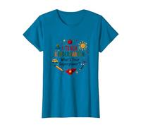 Tema Educativo Divertido de Superpotencia para Maestros de jardín de Infantes Camiseta, Mujer, Zafiro, 3XL