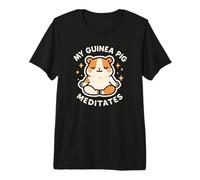 Tema Lindo Animal de Mascota My Guinea Pig Meditates Camiseta Premium