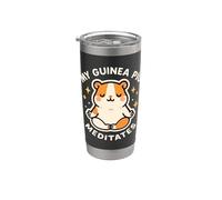 Tema lindo animal de mascota "My Guinea Pig Meditates" Vaso térmico de acero inoxidable de doble pared