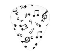 Tema musical impreso,12 púas de guitarra, 3 grosores diferentes para guitarra acústica, bajo y ukelele