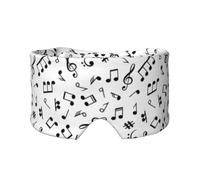 Tema musical impreso,Máscara para ojos con bloqueo de luz y protección ocular completa para dormir, orejeras y ojos.