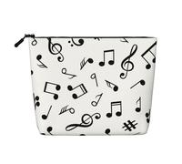 Tema Musical Impreso,Neceser de Maquillaje de imitación Lino, Neceser de Viaje portátil