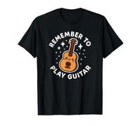 Tema Musical Remember to Play Guitar Lindo Camiseta