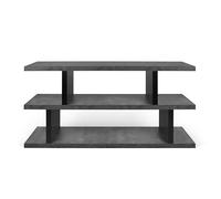 TemaHome Step Librería baja, madera, efecto cemento / negro, 163x36x41 cm