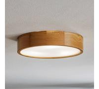 TEMAR LIGHTING Cleo DR375 plafón, IP20, sensor, Ø 38 cm, madera de roble