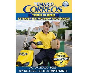 TEMARIO CORREOS ACTUALIZADO- VERSIÓN OPTIMIZADA DE REPASO COMPLETO 12 TEMAS + TEST + GLOSARIO + PSICOTÉCNICOS: Todo lo que necesitas para el examen, ... INCLUYE GLOSARIOS, TEST Y... ¡MUCHO MÁS!)