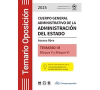 TEMARIO: Cuerpo general administrativo de la Administración del Estado. 2025. TOMO III