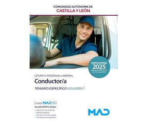 TEMARIO ESPECIFICO CONDUCTOR;A DE LA COMUNIDAD CYL, VOL1