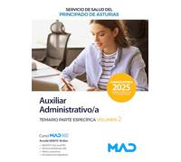 TEMARIO PARTE ESPECIFICA. AUXILIAR ADMINISTRATIVO;A DEL SESPA