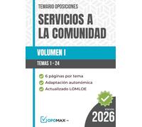 Temario SERVICIOS A LA COMUNIDAD: VOLUMEN I · Temas 1 al 24