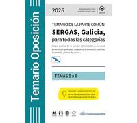 TEMARIO: Temario de la parte común SERGAS, Galicia, para todas las categorías: TEMAS 1 a 9 para el grupo auxiliar de la función administrativa, ... plancha, lavandería, pinche de cocina...