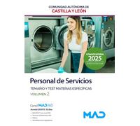 TEMARIO Y TEST MATERIAS ESPECIFICAS VOL. 2 PERSONAL DE SERVICIOS DE CASTILLA Y L