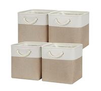 Temary Paquete de 4 cubos de almacenamiento de tela para estantes, cubos de almacenamiento de tela de 12 x 12 canastas de regalo vacías para juguetes para niños, canastas de juguetes para perros para