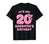 Temas de Fiesta Rosa para cumpleaños número 20 de mi Hija Camiseta gráfica económica