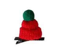 Temas de vacaciones Gorro de Navidad Horquilla Suave Tela Acrílico Horquilla Navidad Clip para el Cabello Sombrero Para Alegre Vestir