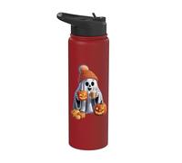Temática de Halloween con un encantador fantasma espeluznante O'Lantern Stainless Steel Insulated Water Bottle
