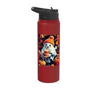 Temática de Halloween con un encantador fantasma espeluznante O'Lantern Stainless Steel Insulated Water Bottle
