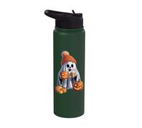 Temática de Halloween con un encantador fantasma espeluznante O'Lantern Stainless Steel Insulated Water Bottle