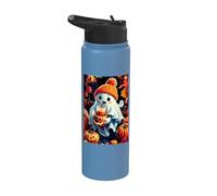 Temática de Halloween con un encantador fantasma espeluznante O'Lantern Stainless Steel Insulated Water Bottle