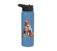 Temática de Halloween con un encantador fantasma espeluznante O'Lantern Stainless Steel Insulated Water Bottle