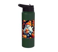 Temática de Halloween con un encantador fantasma espeluznante O'Lantern Stainless Steel Insulated Water Bottle