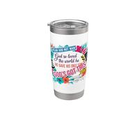 Teme a Dios, no al hombre, Dios amó tanto al mundo La fe cristiana Vaso térmico de acero inoxidable de doble pared