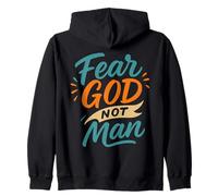 Teme a Dios, no al Hombre Mateo 10:26 - Vintage Christian Faith Sudadera con Capucha