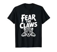 Teme a Las Garras Jaguar para los Amantes de los Animales Camiseta gráfica económica, Hombre, Negro, XL