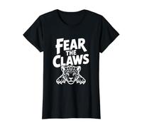 Teme a Las Garras Jaguar para los Amantes de los Animales Camiseta gráfica económica, Mujer, Negro, XS