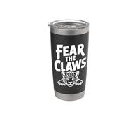 Teme a las garras Jaguar para los amantes de los animales Vaso térmico de acero inoxidable de doble pared