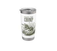 Teme al caimán Chomp Florida Vaso térmico de acero inoxidable de doble pared