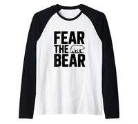 Teme al Oso para los Amantes de la Vida Silvestre Camiseta Manga Raglan