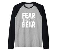 Teme al Oso para los Amantes de la Vida Silvestre Camiseta Manga Raglan
