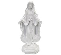 Temeemeg Estatua de la Madre María de 8, 6 Pulgadas, Estatua Realista de la Virgen María, estatuas de Resina de la Madre Bendita para decoración del hogar religioso en Interiores, Color Blanco.