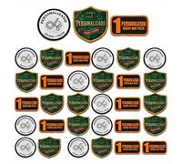 TEMEITE Parche Velcro Personalizado con Logo o Texto, Parche Impreso Redondo con Gancho y Bucle para Ropa, Mochilas y Uniformes