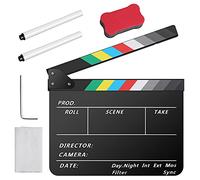 Temery Clap de Cinema - Acrílico película Clapper Hollywood, 30 x 25 cm Clap de Cine Profesional para rodaje de película, rodaje de vídeo