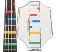 temitton™ Guía de dedo para violín de 1ª posición, tamaño 4/4, hojas estáticas no adhesivas, digitación codificada por colores, calcomanías para diapasón de violín, calcomanías de posición de violín