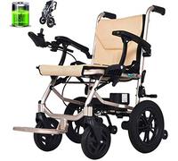 TEmkin Silla de Ruedas eléctrica Silla de Ruedas eléctrica, Silla de Ruedas Plegable portátil, Control Dual Delantero y Trasero, Motores duales, Asiento ensanchado, Personas Mayores/