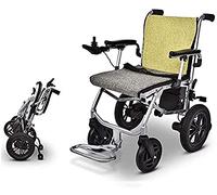 TEmkin Sillas de Ruedas eléctricas para Adultos, motorizadas, Plegables, Ligeras, de Aluminio, con batería de Litio, Controlador, Doble Motor, mar