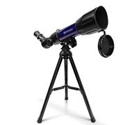 TEmkin Telescopio para niños Principiantes Apertura de 50 mm Telescopios refractores AZ de 360 mm con Adaptador de teléfono y trípode Telescopio de Mano