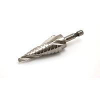 TEMO M35 Cobalt espiral Flute broca escalonada, 12 tamaño de 3/16 pulgadas (4,8 mm) a 7/8 pulgada (22,2 mm), 1/4 de pulgada (6,4 mm) vástago hexagonal