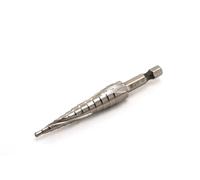 TEMO M35 Cobalt espiral Flute broca escalonada, 13 tamaño de 1/8 de pulgada (3,2 mm) a 1/2 pulgada (12,7 mm), 1/4 de pulgada (6,4 mm) vástago hexagonal